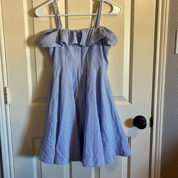Polo Ralph Lauren Blue Striped Girls Casual Dress, 14 - Picture 2 of 3